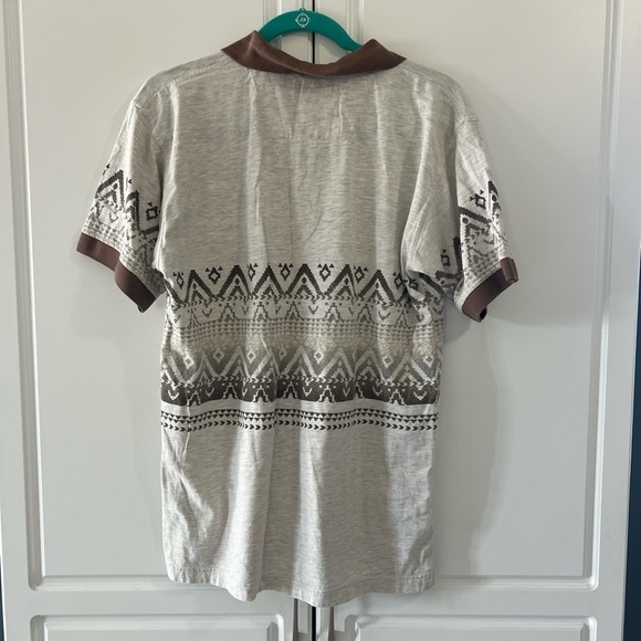 Vtg Roper white and brown Polo Shirt - Picture 3 of 3